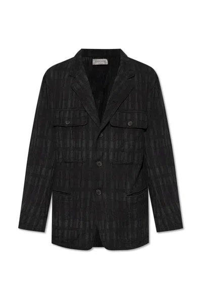 Yohji Yamamoto Textured-finish Blazer In Black
