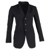 Yohji Yamamoto Single-breasted Blazer In Black Wool In Black