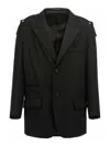 Yohji Yamamoto Single-breasted Blazer With Strap Detail