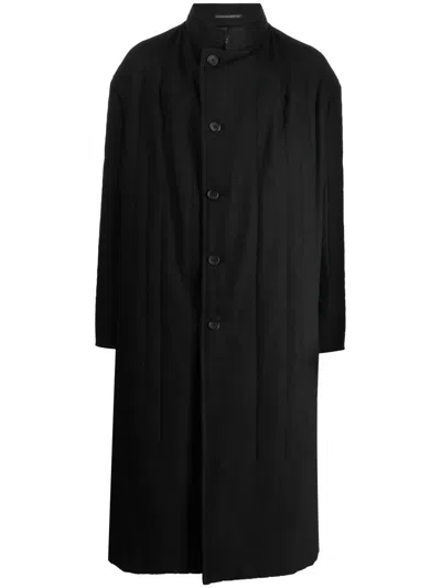 Yohji Yamamoto Single-breasted Drop-shoulder Coat In Black