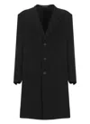 Yohji Yamamoto Lapel-collar Three-pocket Coat In Black