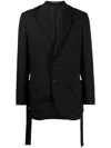 Yohji Yamamoto Sakko Mit Fallendem Revers In Black