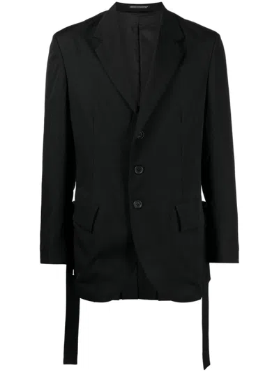 Yohji Yamamoto Sakko Mit Fallendem Revers In Black