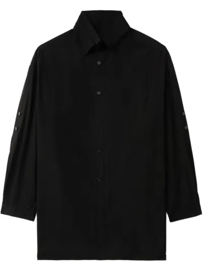 Yohji Yamamoto Single-breasted Shirt In Black