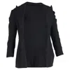 Yohji Yamamoto Single-breasted Sleeve Detailed Blazer In Black Wool In Black