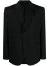 Yohji Yamamoto Single-breasted Wool Blazer In Black