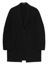 Yohji Yamamoto Single-breasted Wool Jacket In Black