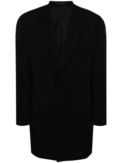 Yohji Yamamoto Single-breasted Wool Jacket In Black
