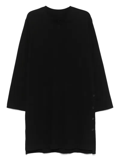 Yohji Yamamoto Single-button T-shirt In Black