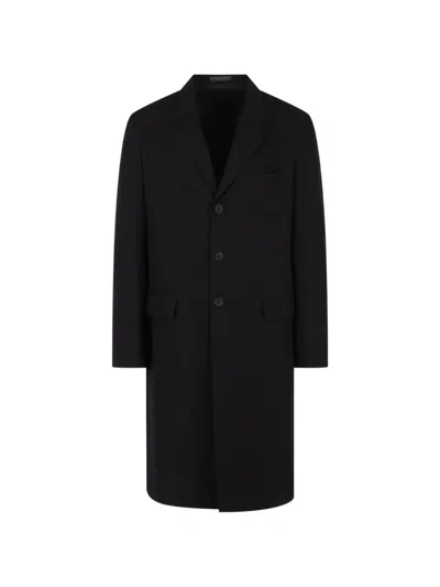 Yohji Yamamoto Single-breasted Coat In Black