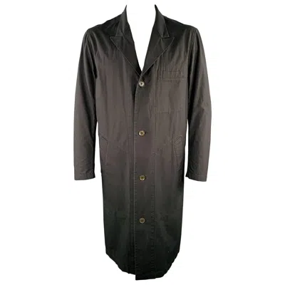 Pre-owned Yohji Yamamoto Size Xl Black Cotton Reversible Coat