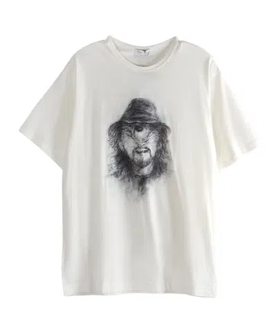 Yohji Yamamoto Sketch-print T-shirt In Yellow