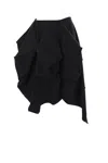 Yohji Yamamoto Asymmetric-design Skirt In Black