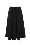 Yohji Yamamoto Drawstring Pleated Skirt In Black