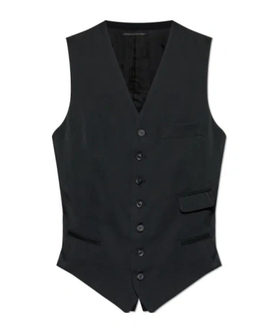 Yohji Yamamoto Sleeveless Vest In Black
