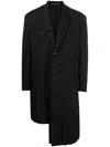 Yohji Yamamoto Mantel Mit Slogan-print In Black