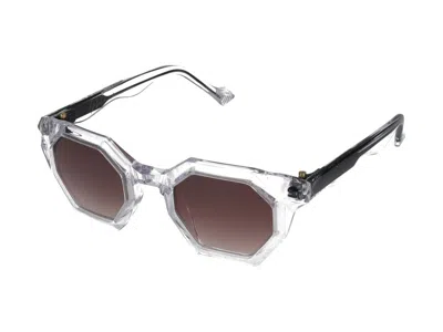 Yohji Yamamoto Slook013 Sunglasses In Brown