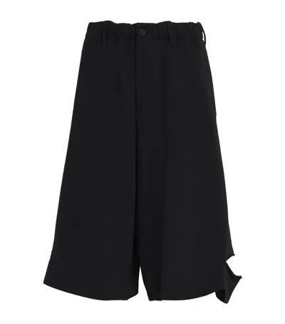 Yohji Yamamoto Split-detail Shorts In Black