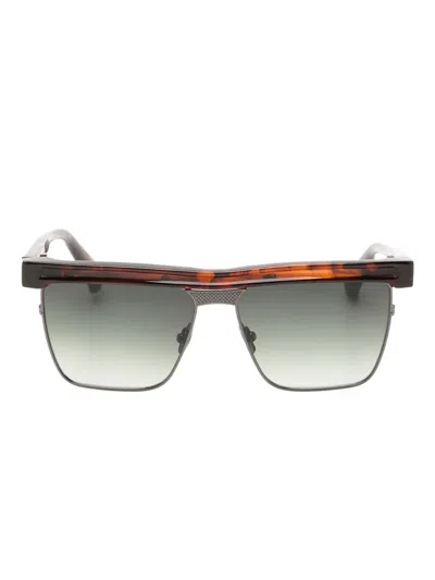 Yohji Yamamoto Square-frame Sunglasses In Brown