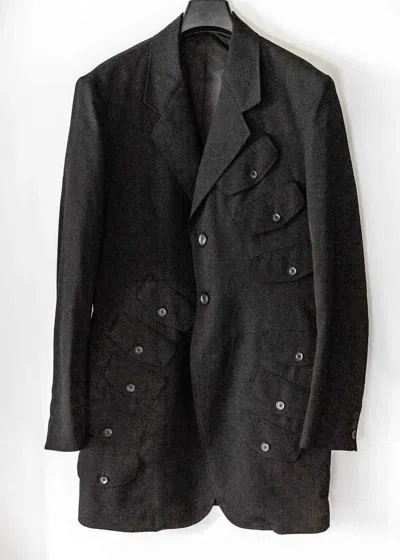 Pre-owned Yohji Yamamoto S/s19 Look 2 Multipocket Blazer In Black
