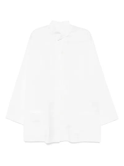 Yohji Yamamoto Stand-up Collar Shirt In White
