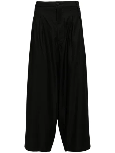 Yohji Yamamoto Standard 12tucks Trousers In Black
