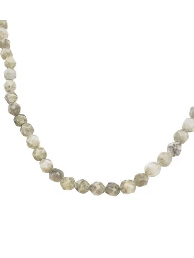 Pre-owned Yohji Yamamoto Stone Bead Necklace In White