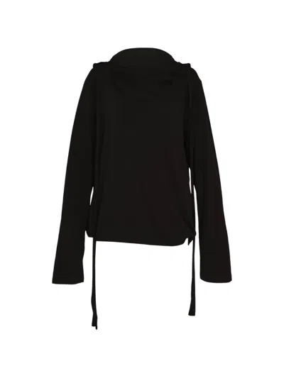 Yohji Yamamoto Strap-detail Long-sleeve T-shirt In Black
