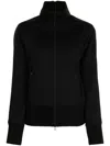 Yohji Yamamoto Stripe-detail Zip-up Sweatshirt In Black
