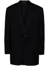 Yohji Yamamoto Striped Blazer In Black