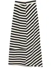 Yohji Yamamoto Gestreifter Maxirock In Nude