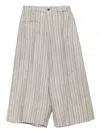 Yohji Yamamoto Striped Trousers In Neutral