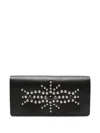 Yohji Yamamoto Stud-embellished Wallet In 黑色