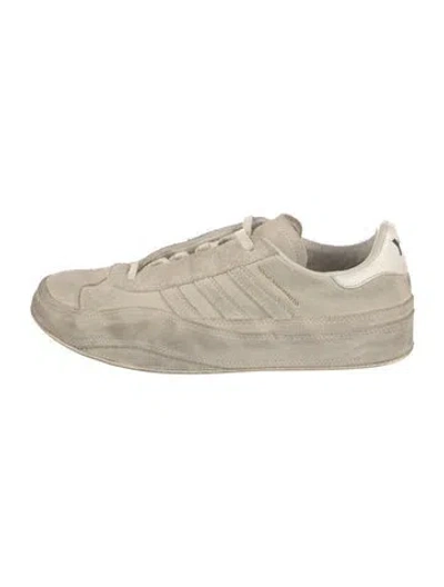 Pre-owned Yohji Yamamoto Suede Sneakers In Neutral