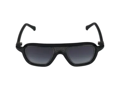 Yohji Yamamoto Sunglasses  Sun502 C01 45/22/145 In Black