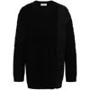 Yohji Yamamoto Cable-knit Sweater In Black