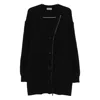 Yohji Yamamoto Cable-knit Zip-front Cardigan In Black