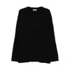 Yohji Yamamoto Distressed Wool Sweater In Black