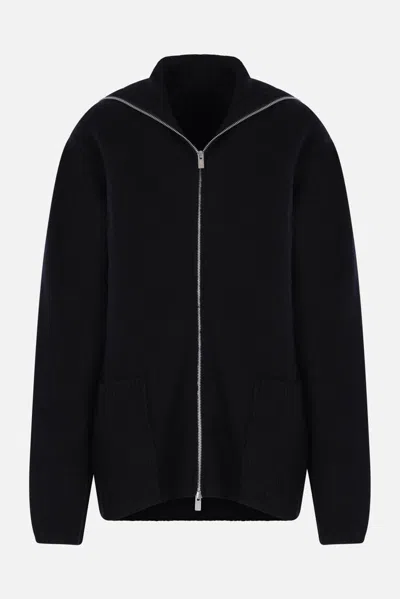 Yohji Yamamoto Full-zip Cardigan In Black