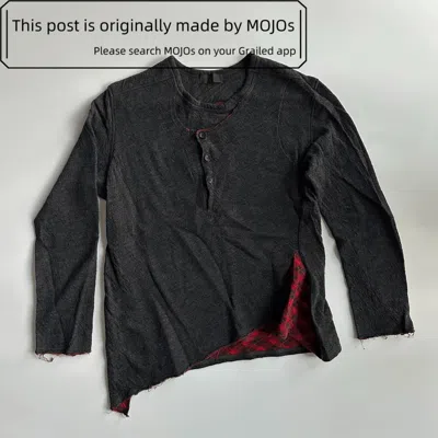 Pre-owned Yohji Yamamoto Sz 3  Layers Unevenness Knitwear Mojos3 In Gray