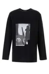 Yohji Yamamoto Graphic-print Long-sleeve T-shirt In Black