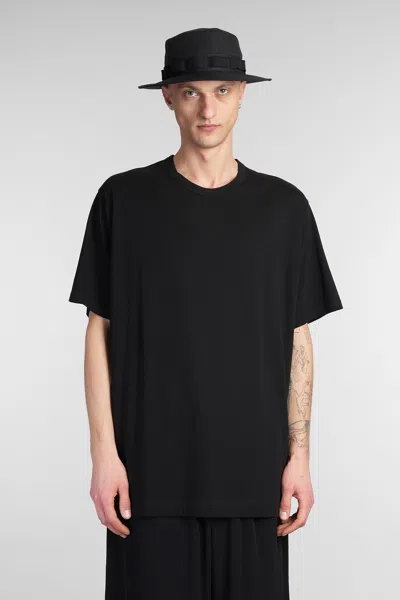 Yohji Yamamoto Round-neck Cotton T-shirt In Black