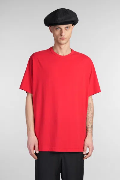 Yohji Yamamoto T-shirt In Red Cotton