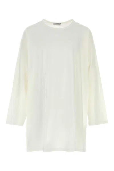 Yohji Yamamoto White Cotton Oversize T-shirt