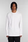Yohji Yamamoto Drop-shoulder Long-sleeved Cotton T-shirt In White