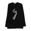 Yohji Yamamoto Graphic-print Long-sleeve T-shirt In Black