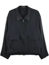 Yohji Yamamoto Zip-up Shirt Jacket In Black