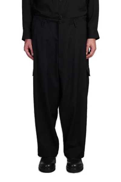 Yohji Yamamoto Tab Gabardine Wide In Black