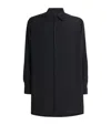 Yohji Yamamoto Taffeta 2-collar Big Standard Shirt In Black