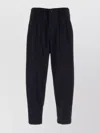 Yohji Yamamoto Tailored Denim Trousers With Pleats And Pockets In Black